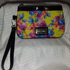 Betsey Johnson Floral Wristlet Clutch